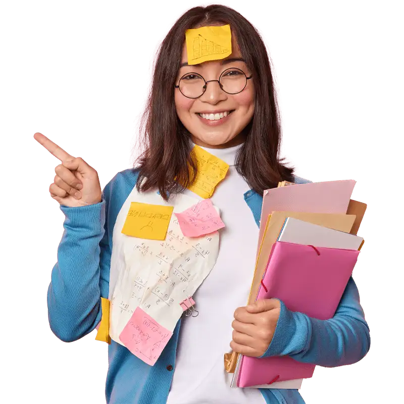 Imagen de una chica estudiosa